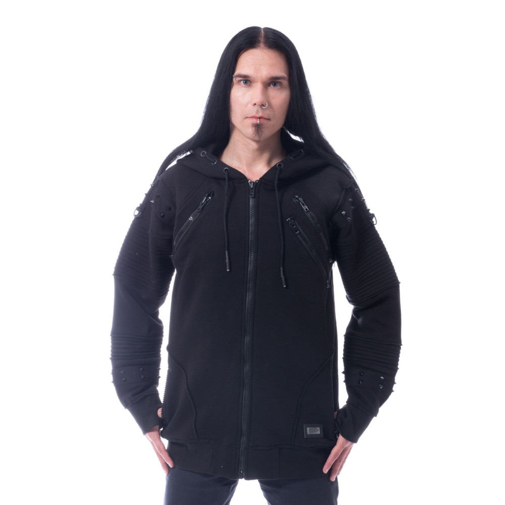 Vixxsin - CHROME Kapuzenpullover mit Reißverschluss - Schwarz